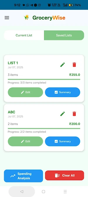 GroceryWise Screenshot 1