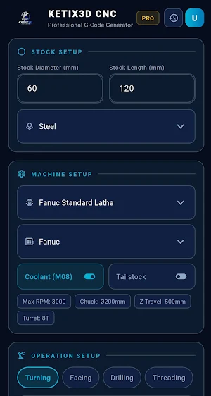 KETIX3D CNC LATHE Screenshot 0