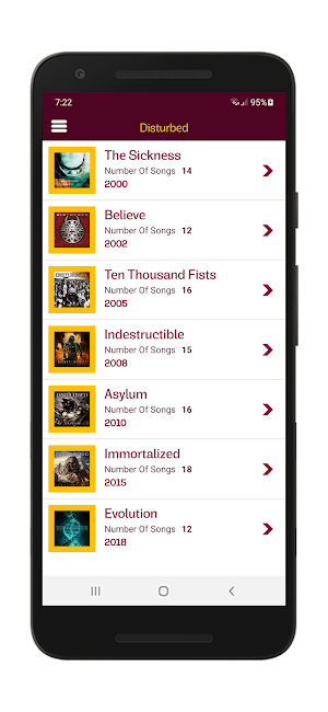 Disturbed Lyrics & Wallpapers Screenshot 1