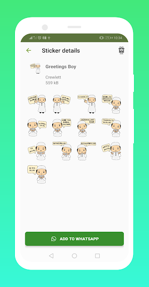 Islamic Stickers for WhatsApp - WA Stickers App Screenshot 1