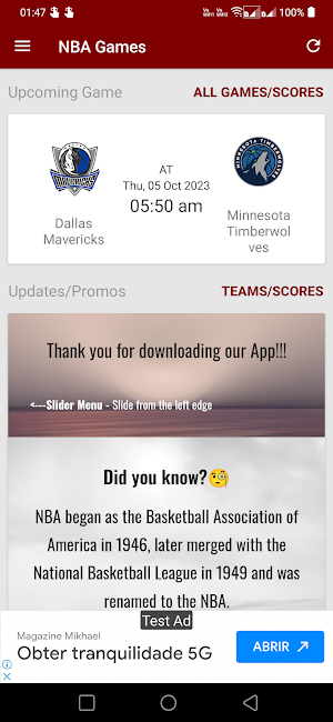 NBA 2024 Games Schedule Scores Screenshot 0