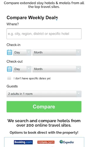 Weekly Hotel Deals: Extended Stay Hotels & Motels Screenshot 0