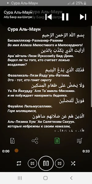 Сура Аль-Маун аудио Screenshot 1