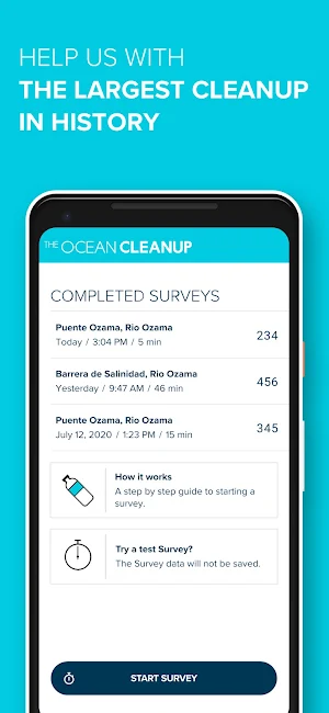 The Ocean Cleanup Survey App Screenshot 1