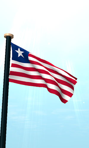 Liberia Flag 3D Free Wallpaper Screenshot 1