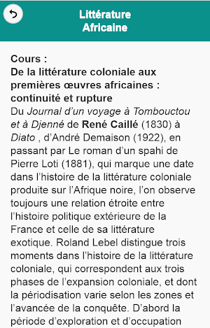 Littérature Africaine : Cours Screenshot 2