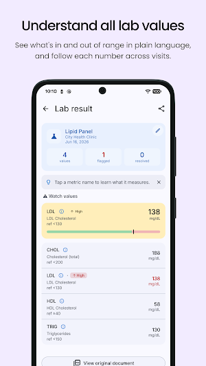 Healthy: Symptom & Lab Tracker Screenshot 2