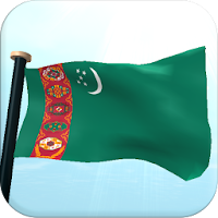 Turkmenistan Flag 3D Wallpaper
