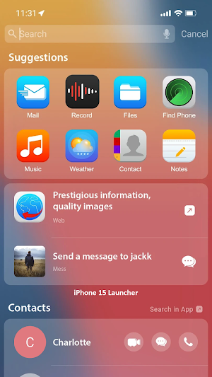 iPhone 15 Launcher, iOS 17 Screenshot 2