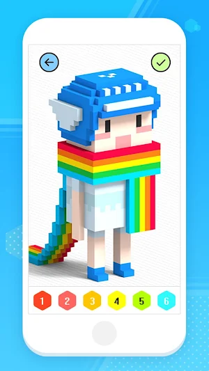 Color by Number 3D - Voxel Pixel Art Coloring Book Screenshot 0