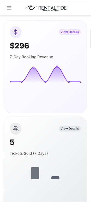 RentalTide Booking Software Screenshot 1