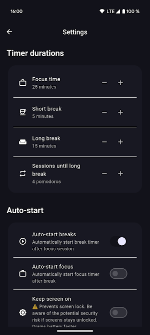 Nuyo Pomodoro Timer Screenshot 1
