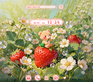 Strawberry Picnic Theme +HOME Screenshot 0