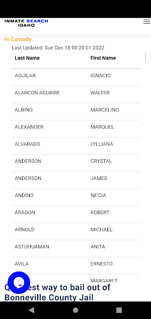 Inmate Search Idaho Screenshot 2