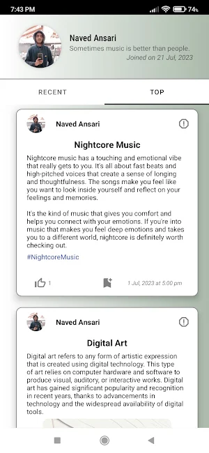 ShortPost Articles Screenshot 3
