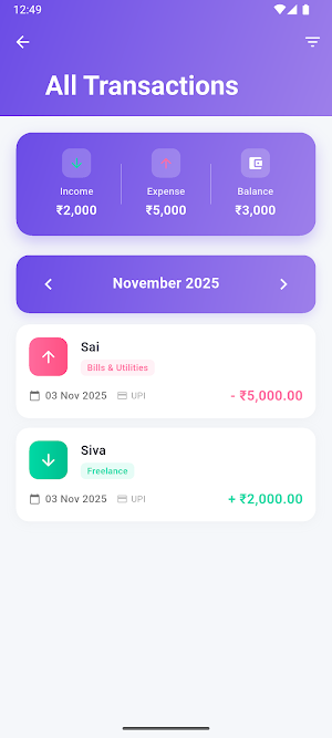 Rupee Tracker Screenshot 2