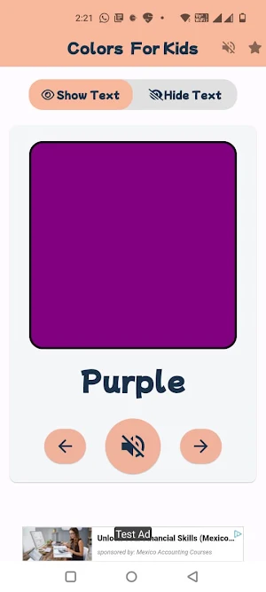 Color flashcard for kids Screenshot 3