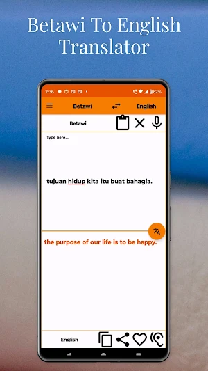 Betawi To English Translator Screenshot 1