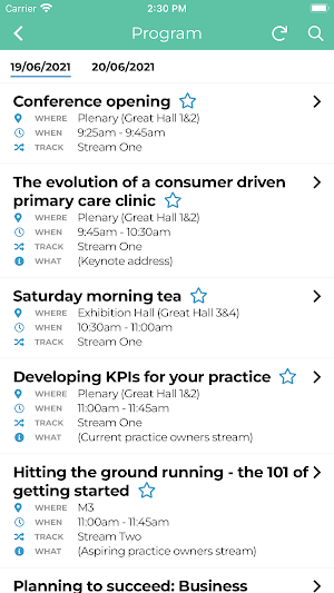RACGP Events Screenshot 2