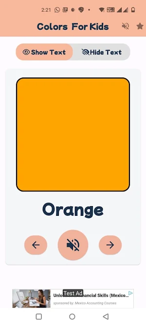 Color flashcard for kids Screenshot 2