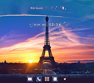 Sunset in Paris Theme +HOME Screenshot 0