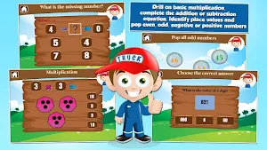Second Grade Games: Kids Truck Screenshot 1