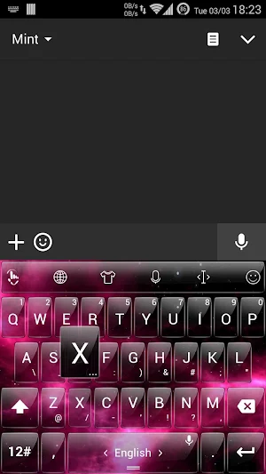 Keyboard Theme Glass Nebula Screenshot 1
