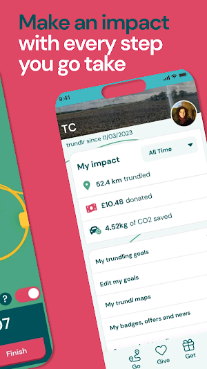 trundl - Steps for Charity Screenshot 2