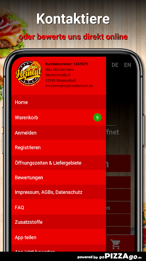 Heimat Pizza App Screenshot 2