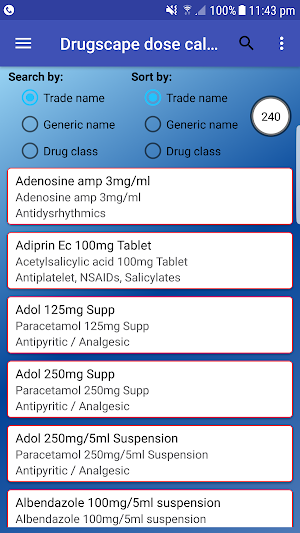 Drugscape dose calculator FREE Screenshot 0