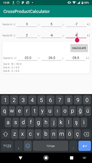 CrossProduct Calculator (Vecto Screenshot 1
