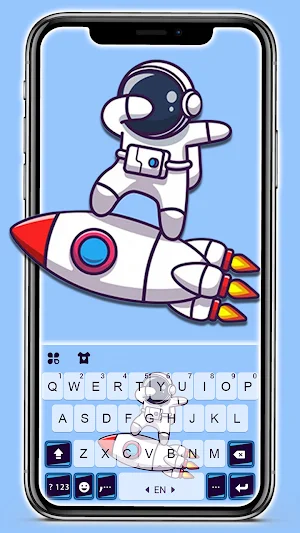 Cool Space Dabbing Keyboard Background Screenshot 0