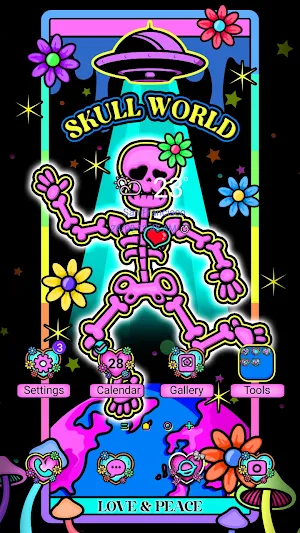 Happy Skull World - Wallpaper Screenshot 0
