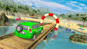 Water Surfer Jeep Cars Race on Miami Beach Screenshot 2