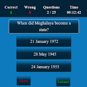 Meghalaya MCQ Screenshot 2