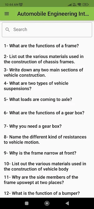 Automobile Engineering Screenshot 0