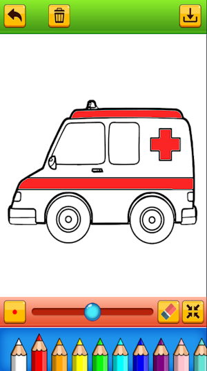 Coloring Ambulance Cars Screenshot 3