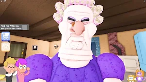 Scary grumpy gran obby room Screenshot 2