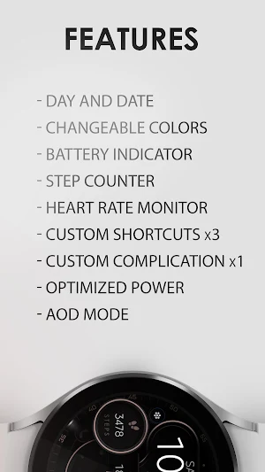 Dream 123 digital watch face Screenshot 3