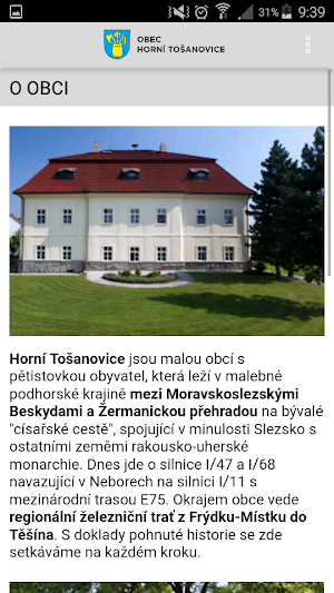 Obec Horní Tošanovice Screenshot 1