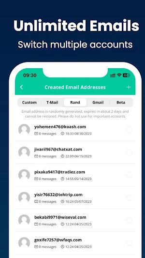 Inboxes - Multi Temp Email Screenshot 2