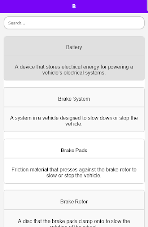 Automobile Engineer Dictionary Screenshot 2