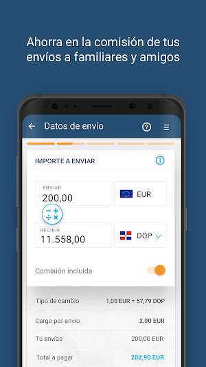 Remesas Reservas Screenshot 1