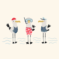 Swimsuit Seagulls Theme +HOME