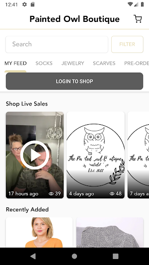 Painted Owl Boutique Screenshot 1