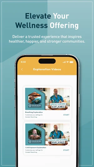 The official wellness partner Screenshot 2