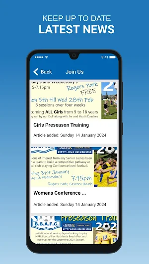 Bucklands Beach AFC Screenshot 1