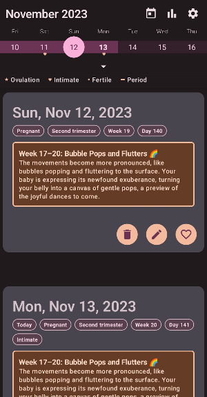 Period Tracker Screenshot 2