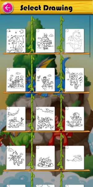 Coloring Dragons Kids Screenshot 1