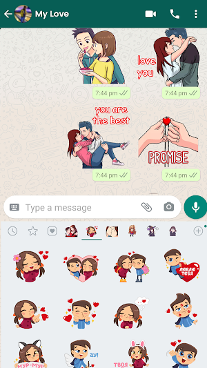 Love Stickers WAStickerapps - Love Story Stickers Screenshot 1